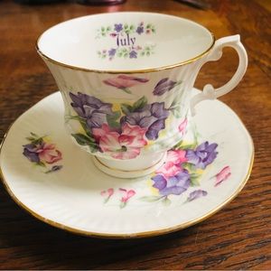 Elizabethan Staffordshire Bone China July Cup & Saucer